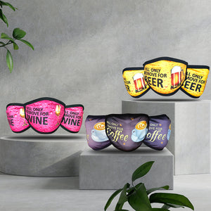 Coffee drinking face mask brown