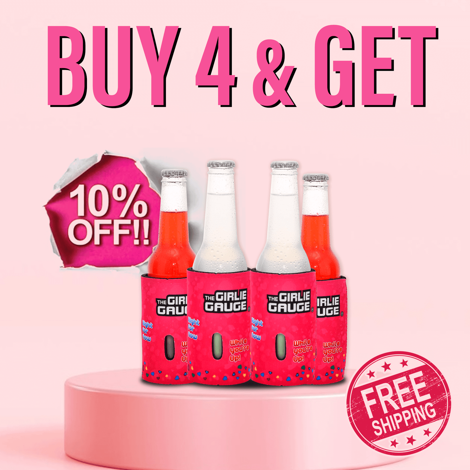 Vodka cruiser stubby holder 4 pack