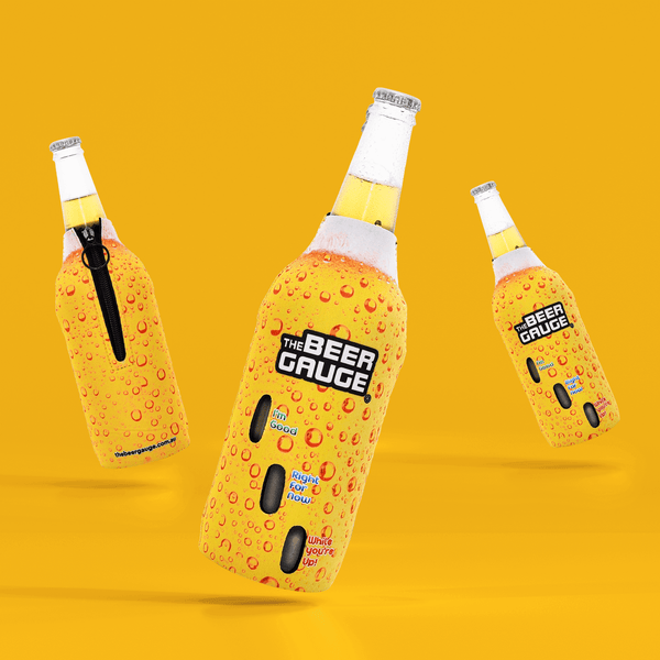 Long neck stubby holder The Beer Gauge